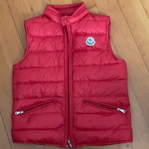 Moncler Bright Red Kids Puffer Vest